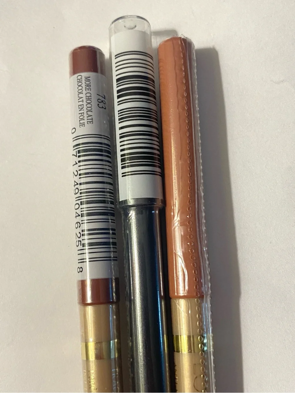Lot of 3 L’Oreal Paris Colour Riche Lip Liner 783 More Chocolate 705 Beyond Pink